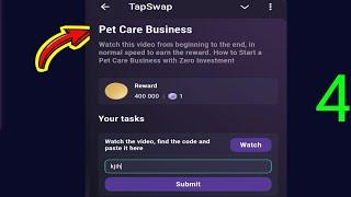 Pet Care Business | Tapswap Code | How to Start a Pet Care Business with Zero Investment