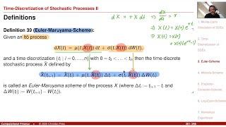 Lecture Computational Finance / Numerical Methods 12: Time-Discretisation of Stochastic Processes