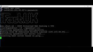 iFastUK - UK VPS Speed Test Results