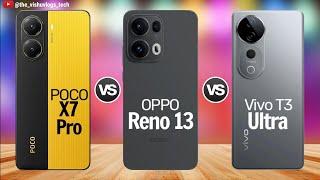 Top 3 Camera Phone Under 30000;  POCO X7 Pro vs OPPO Reno 13 vs Vivo T3 Ultra - Which is Best? 