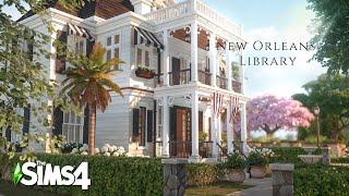 The Sims 4 - New Orleans Inspired Library - Relaxing Speed Build ASMR (CC Links)