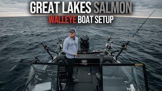 Setting Up a WALLEYE Boat for Great Lakes SALMON Fishing