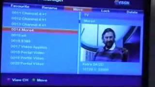 How to sort channels on an Mvision HD200 Combo digital receiver