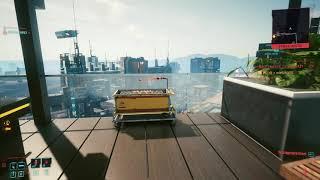 Cyberpunk 2077 Walking Around Roof at Megabuilding H8