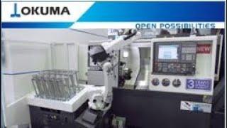 Okuma Lathe GENOS L3000-e - Automation with RoboJob TURN-ASSIST 200