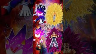 Cosmic Infinite Sonic and Omni Galaxy Sonic vs Goku and Vegeta #shorts