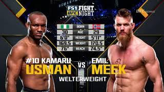 Kamaru Usman vs Emil Meek UFC FULL FIGHT NIGHT