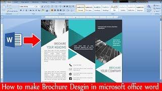 How to make Brochure Design in Microsoft office word (ms word) | make awesome brochure design |