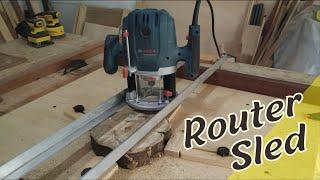 SIMPLE ROUTER SLED w/ ROUTER BOSCH GOF 130 | Indonesian Woodworker