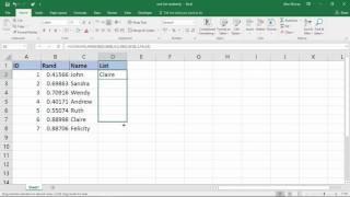 Sort a List Randomly using Excel Formulas