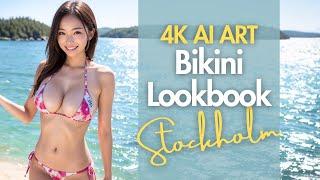 [4K] AI ART video - Japanese Model Lookbook - Stockholm Archipelago