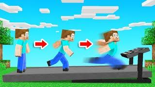Minecraft But EVERY STEP = RUN FASTER!