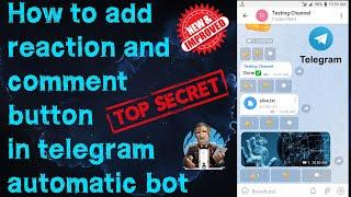 How to add reaction button in telegram • How to add comment button in telegram automatically #tg