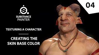 Texturing Characters in Substance Painter - Creating the skin base color | Adobe Substance 3D