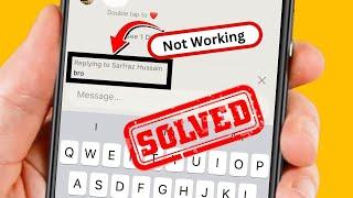 Instagram Message Swipe Reply Not Working | 2023