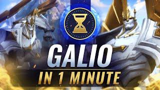 Galio GUIDE + BUILD in 1 Minute - Wild Rift (LoL Mobile) #Shorts