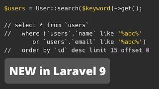 Laravel 9: Scout with NEW Database Driver
