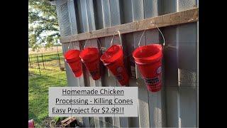 Homemade Chicken processing killing cones - DIY