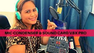 How to Set-up V8X PRO Sound Card and BM800 Mic Condenser Kit | Testing and Guide English Version
