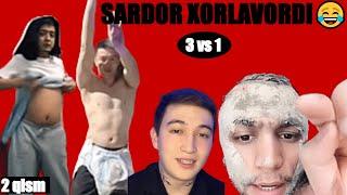 Sardor ganster qozoqlarni xorladiDAXSHAT BATTLE! 3 vs 1 Sardor vs Sampo, Ansar, Ereke(2 qism)