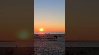 Borkum Insel der Träume.  Nordstrand am Sonnenuntergang.