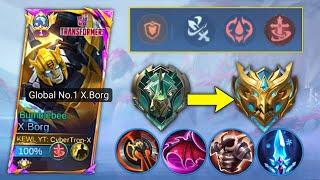 X.BORG NEW EMBLEM AND BUILD TO EASY RANK UP IN THIS NEW SEASON!!? | X.BORG BEST BUILD 2024 | MLBB