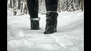 Walking Crunching Snow Sounds Squeaky Boots / Winter ASMR Sounds Binaural / 1 Hour