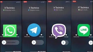 WhatsApp, Telegram, Viber & Line Incoming Call iOS vs In-App In-Call Screens