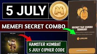 Memefi Secret Combo 5 July | Hamster Kombat Daily Cipher 5 July | Memefi #memefi #hamsterkombat