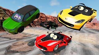 НЕОЖИДАННЫЙ ПОВОРОТ В ПОСЛЕДНЕЙ ГОНКЕ! Гонки и крушения машин в игре BeamNG drive. Гоша и Чич.