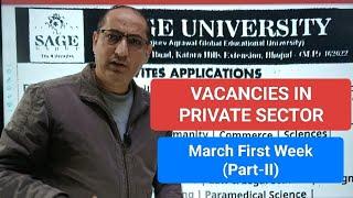 Assistant Professor, PGT, TGT Vacancy in private University or Schools| #pgtjob|#tgtjobs|PGT vacancy