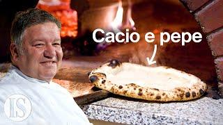 Cacio e Pepe Pizza Baked with Ice by Roman Pizza Maker Stefano Callegari