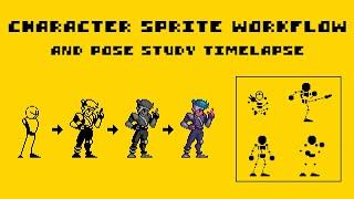 My Character Sprite Workflow (and Pose Study Timelapse!)