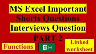 Functions in MS Excel | Spread Sheet |Chapter 9 important Short Question| Part 2| ICS