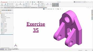  SOLIDWORKS || Beginners Tutorial || Exercise - 35 || with narration.