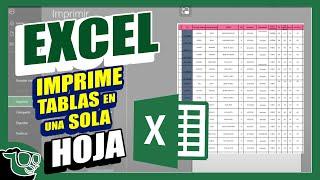 Como imprimir tabla de Excel en una sola hoja sin perder el formato