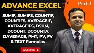 Microsoft Excel: SUMIF, SUMIFS, COUNTIF, COUNTIFS, AVERAGEIF, AVERAGEIFS, DSUM, DCOUNT, DAVERAGE