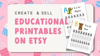 How to use Canva to create & sell educational printables on Etsy