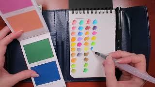 Viviva watercolor review Fall Set of Viviva Colorsheets and the A6 travel paint kit