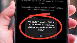 we couldn't send sms to your number whatsapp iphone