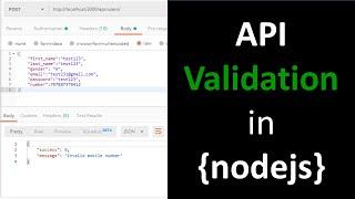 REST API validation in nodejs