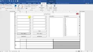 ms word fill text or table from form's controls( Combobox or List ...) using macros VBA.