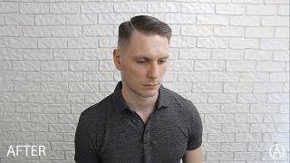 Мужская стрижка с искуственным пробором / Men haircut 2018