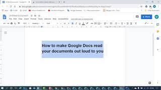 How to make Google Docs read to you