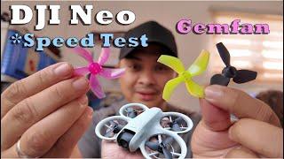 DJI Neo // Gemfan D51-5 vs D51-4 vs Stock Propeller // Speed Test and Climbing Speed