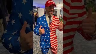 This proud American is decked out in  gear at the 2024 Fox Nation  #PatriotAwards