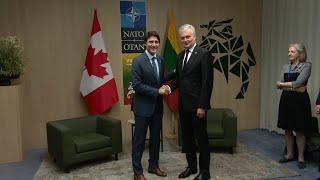 2023 NATO Summit: PM Trudeau Meets with Lithuanian President Gitanas Nausėda