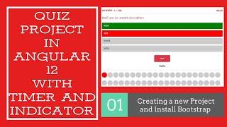 Quiz Project In Angular 12 Tutorial Step-by-step  : Creating a new Project & Install Bootstrap #001
