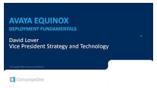 Avaya Equinox - Deployment Fundamentals