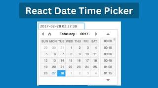 React Date Time Picker